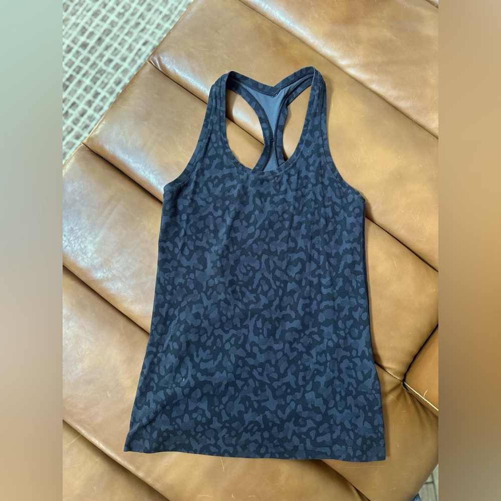 Black Leopard Print Lululemon Women's Tank Top